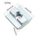 Uxcell Slide In T-nut M8 Half Round Roll Sliding Threaded For 4040 Series Aluminum Extrusions Profile Pack Of 10