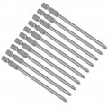 Uxcell 10 Pcs 4mm Ph2 Magnetic Phillips Screwdriver Bits 1 4 Inch Hex Shank 4-inch Length S2 Power Tool