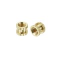 M3 X 4mm L 5mm Od Female Thread Brass Knurled Threaded Insert Embedment Nuts 300pcs 