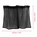Uxcell 2 Pcs Black Nylon Car Window Curtain 74 5 X 39 5cm