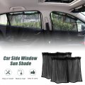 Uxcell 2 Pcs Black Nylon Car Window Curtain 74 5 X 39 5cm