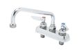 Ts Brass B-2491 Workboard Faucet Deck Mount 4-inch Centers 8-inch Swing Nozzle Garden Hose Tip Lever Handles 