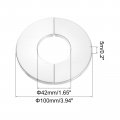 Uxcell Wall Split Flange 4pcs 304 Stainless Steel Round Escutcheon Plate For 42mm Diameter Pipe