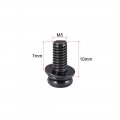 Uxcell M5 X 10mm Carbon Steel Phillips Pan Head Machine Screws Bolts Combine With Spring Washer And Plain Washers 20pcs