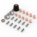 24pcs Plasma Cutting Torch Consumables Sets Tip Electrode Of Ipt40 Suitable For Cut-55ds Pro Cut-65ds Cutter 