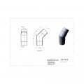 Polished Brass Flush Elbow 135 Degrees Angle Fitting For 2 In Diameter Tubing Model 00-730