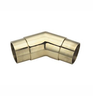 Polished Brass Flush Elbow 135 Degrees Angle Fitting For 2 In Diameter Tubing Model 00-730