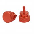 Uxcell Computer Pc Case M3x7mm Aluminum Alloy Knurled Thumb Screws Orange 10pcs