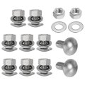 Carriage Bolts Screws 10 Sets 5 16-18 X 8 304 Stainless Steel Assortment Round Head Square Neck With Hex Nuts Flat Washers Full 