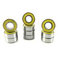 5x11x4mm Replacement Precision Ball Bearings Mr115-2rs 10 Yellow 