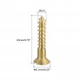 Uxcell Wood Screws M3 5 X 20mm Slotted Flat Head Brass Self-tapping Screw 100 Pcs