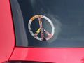 Abstract Graffiti Peace Sign Car Window Decal 6 X Inches