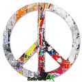 Abstract Graffiti Peace Sign Car Window Decal 6 X Inches