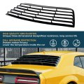 Hecasa Rear Window Scoop Louver Sun Shade Cover For 2008-2023 Dodge Challenger Black Abs Material