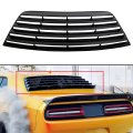 Hecasa Rear Window Scoop Louver Sun Shade Cover For 2008-2023 Dodge Challenger Black Abs Material