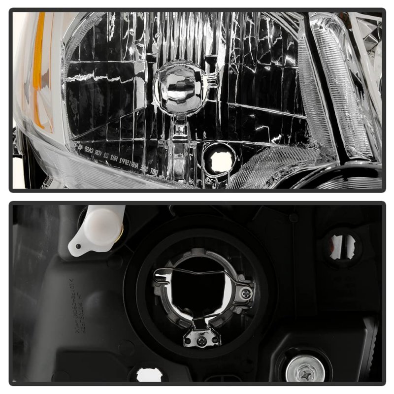 Factory Style Halogen Headlight For 2021-2023 Mitsubishi Mirage G4 Chrome Housing Clear Lens Direct Replacement Right Passenger