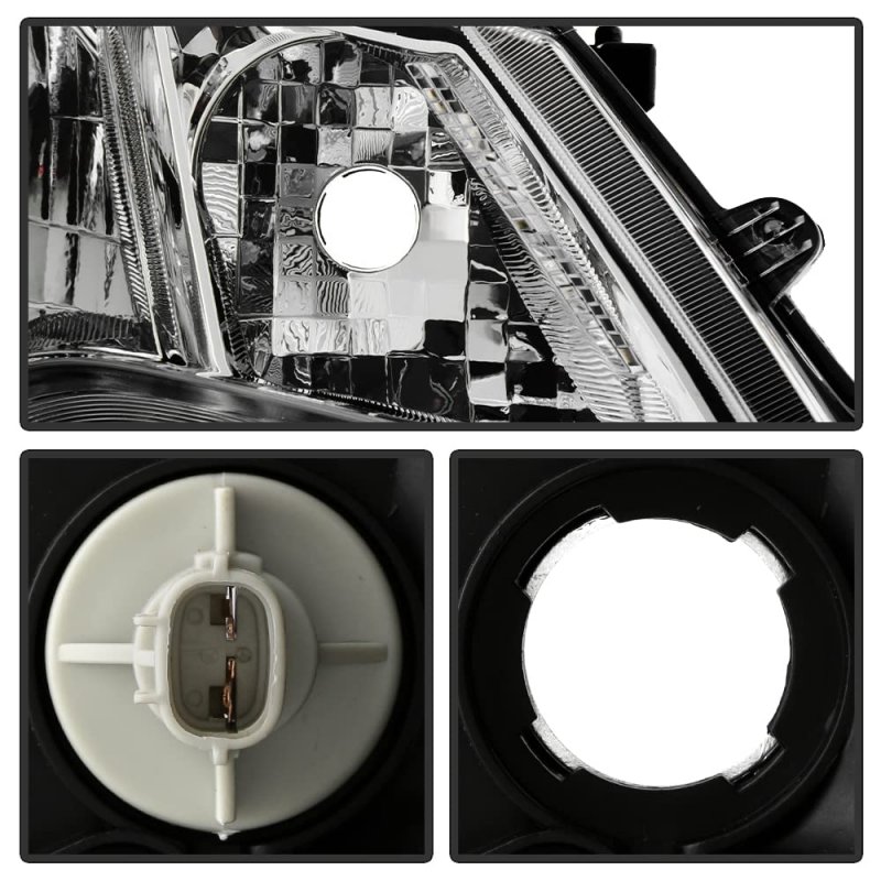 Factory Style Halogen Headlight For 2021-2023 Mitsubishi Mirage G4 Chrome Housing Clear Lens Direct Replacement Right Passenger
