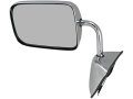Left Driver Side Manual Mirror Chrome Folding 6 X 9 In For 1988 To 1993 Dodge D250 Door Mount Convex Glass Replacement 