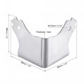 Uxcell 38x38x38mm Metal Box Corner Protectors Edge Guard Chrome Plating 8pcs