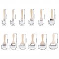 Uxcell 6 Set 72pcs Paint Brush Different Sizes Soft Nylon Bristle With Wood Handle For Wall Cabinets Fences White
