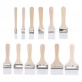 Uxcell 6 Set 72pcs Paint Brush Different Sizes Soft Nylon Bristle With Wood Handle For Wall Cabinets Fences White