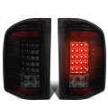 Dna Motoring Tl-csil07-led-bk-sm Led Tail Light Assembly Driver Passenger Side For 07-14 Chevy Silverado 1500 2500 Hd 3500 