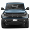 Ipick Image For Ford Bronco 3d Black Logo On 12 X 4 25 European Look Chrome Half-size Stainless Steel License Plate