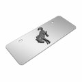 Ipick Image For Ford Bronco 3d Black Logo On 12 X 4 25 European Look Chrome Half-size Stainless Steel License Plate