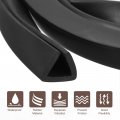 Uxcell U Channel Edge Trim 6 6ft Length Rubber Guard Seal Strip Protector Flat Type Fit For 9 5-10mm 35 64 W X 15 32 H Black