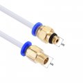 Uxcell Pneumatic Ptfe Air Tubing Kit With M6 M8 Push To Connect Fittings For Hose Line Pipe 4mm Od 4m White