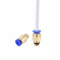 Uxcell Pneumatic Ptfe Air Tubing Kit With M6 M8 Push To Connect Fittings For Hose Line Pipe 4mm Od 4m White