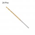Uxcell High Speed Steel Straight Shank Twist Drill Bit Fully Ground Titanium Coated 1 1mm Diameter 36mm Total Length 15mm 24