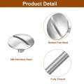Uxcell M3x4mm Extra Large Flat Head Slotted Screws 8pcs 304 Stainless Steel Round Bolts