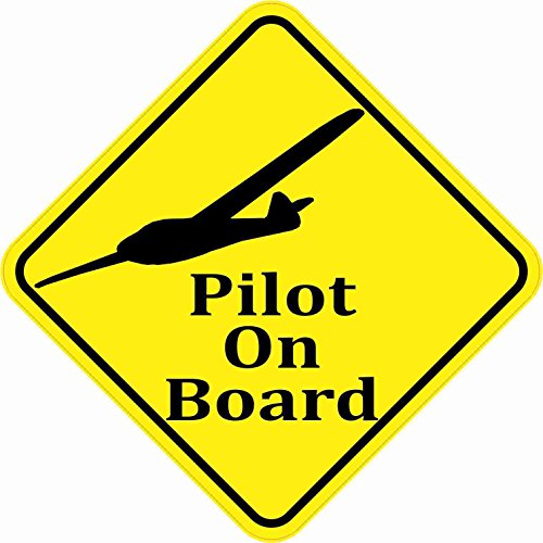 5in X Small Plane Pilot On Board Sticker By Stickertalk