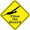 5in X Small Plane Pilot On Board Sticker By Stickertalk
