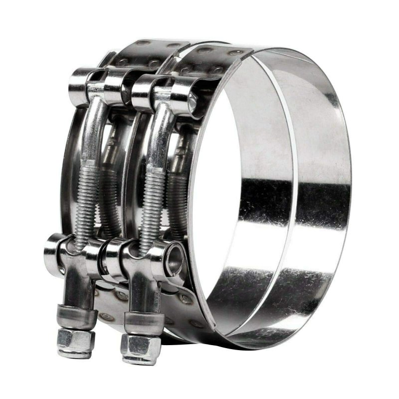 2pcs 133mm 141mm Stainless Steel T-bolt Clamps Turbo Intake Intercooler Clamp For 5 Hose