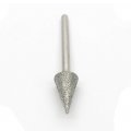 3x8mm Diamond Bits 1 8inch 3mm Shank 6mm Cone Head Grinding Bit Mounted Point Grinder Parts 10pcs