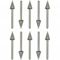 3x8mm Diamond Bits 1 8inch 3mm Shank 6mm Cone Head Grinding Bit Mounted Point Grinder Parts 10pcs 