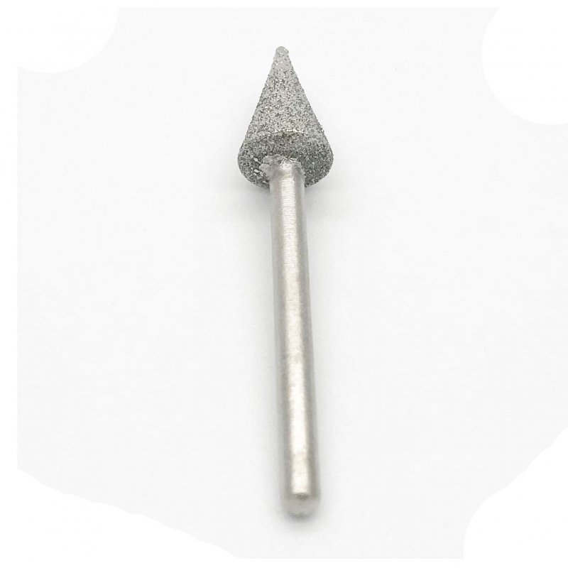 3x8mm Diamond Bits 1 8inch 3mm Shank 6mm Cone Head Grinding Bit Mounted Point Grinder Parts 10pcs