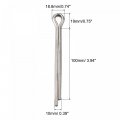 Uxcell 304 Stainless Steel Cotter Pins 10mm X 100mm Hairpin Clip Fastener Fitting For Automotive Mechanics Silver Tone 2pcs