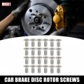 X Autohaux 24pcs Stainless Steel Brake Disc Rotor Screws Front Rear Retaining Hardware Bolts Kit 93600-06014-0h 51741440 For