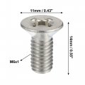 X Autohaux 24pcs Stainless Steel Brake Disc Rotor Screws Front Rear Retaining Hardware Bolts Kit 93600-06014-0h 51741440 For