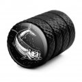 Tarpon Fishing Illustration Valve Stem Caps For Tire Rim Wheel Aluminum Black
