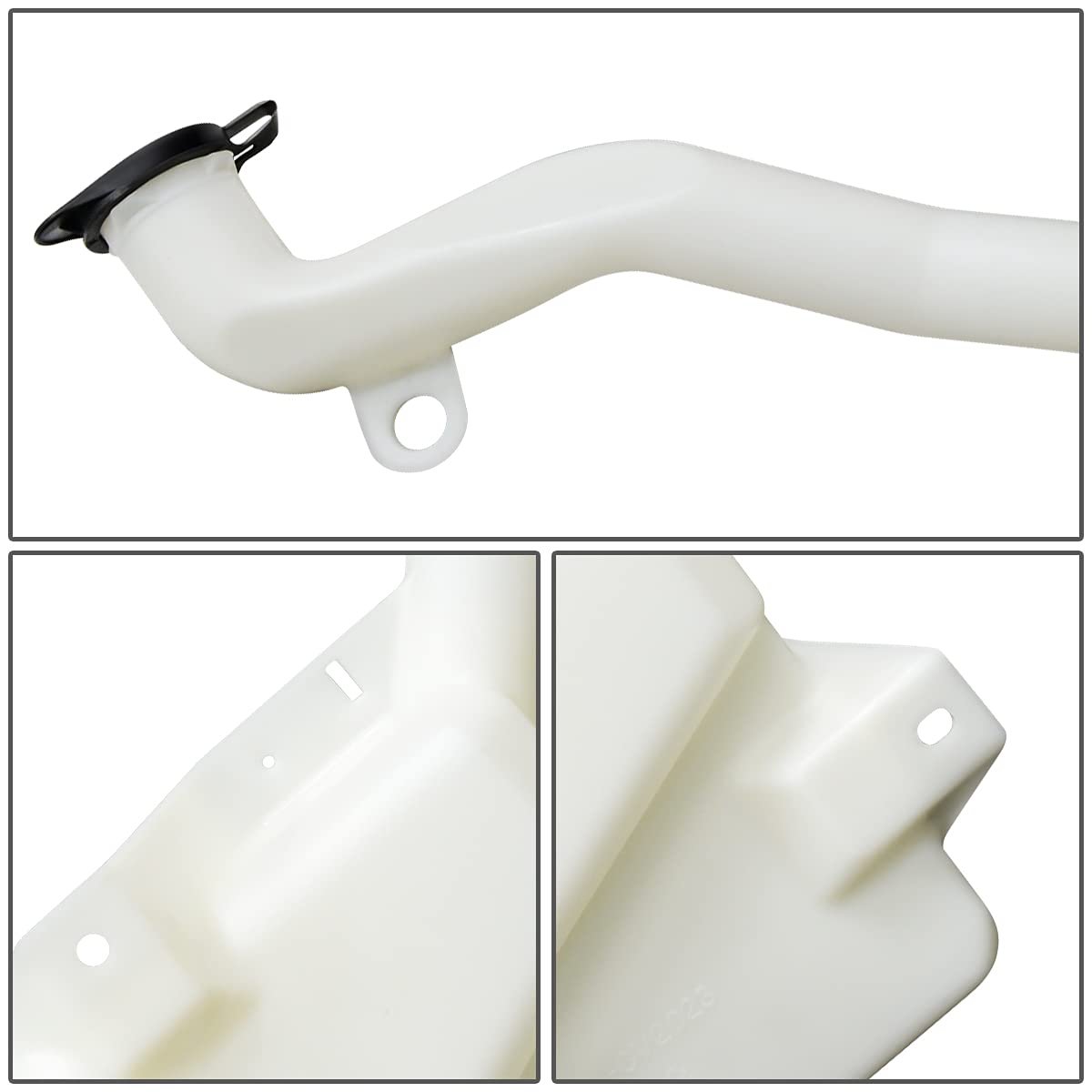 Windshield Washer Reservoir Tank With Cap For Chevrolet Corvette 2005-2013 Fits Without Headlight White Abs Plastic Gm1288123