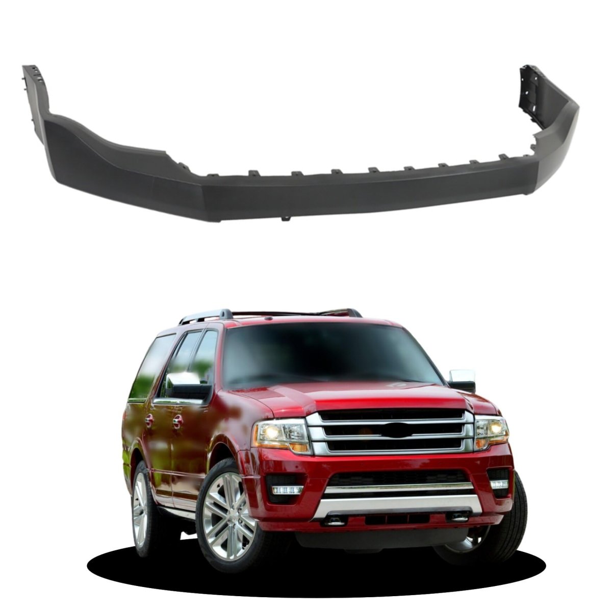 Front Upper Bumper Cover Primed Replacement For Expedition 2007-2014 Fo1014104 7l1z17d957bptm