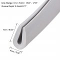Uxcell Edge Trim Seal Grey Pvc Plastic U Channel Protector Fits 1 64 16 20 Feet Length