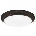 Maxxima 7 In Bronze Slim Round Led Flush Mount Ceiling Light Fixture Disk 900 Lumens Warm White 3000k Dimmable Dome Closet 