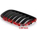 Matte Black Euro Sport Utility 4-door Front Center Kidney Grille Grilles Grill For 2004-2006 Bmw E53 X5 X 5 Lci Facelift Pair