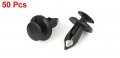 Uxcell 50 Pcs Van 8mm Hole Plastic Push Design Rivet Fastener Clips