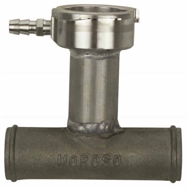Extended Inline Filler Neck 1 25 To In Model 63483 Raw Aluminum Radiator Fill Point Extender With 8 Npt Port Silver Finish